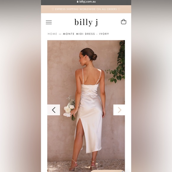 Monte Midi Dress -Ivory - Picture 2 of 4